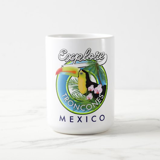 トロンコネス・メキシコのレトロロゴを探索 コーヒーマグカップ (中央)