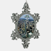 トロントからの聖降誕祭お目出とう。 スノーフレークピューターオーナメント (左)