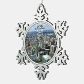 トロントからの聖降誕祭お目出とう。 スノーフレークピューターオーナメント (右)