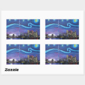 トロントでのスターリーナイトとヴァン・ゴッホ・インスピレーション 長方形シール (シート)