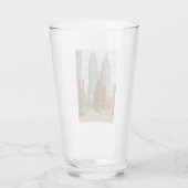 トロントのスカイライン カナダ ビンテージ 水彩画 タンブラーグラス (裏面)