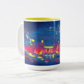 トロントのスカイライン- 15のozのマグ ツートーンマグカップ (正面左)