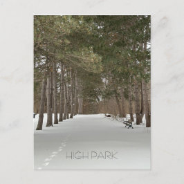 トロントのハイパークの冬のはがき ポストカード