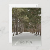 トロントのハイパークの冬のはがき ポストカード (正面/裏面)