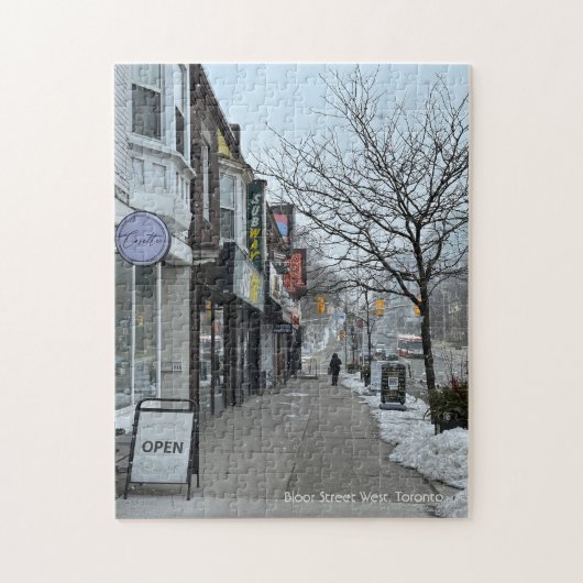 トロントのブロア通りウエストで冬のパズル ジグソーパズル (縦)
