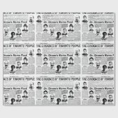 トロントの人々のヴィンテージ新聞ギフトの紙 ラッピングペーパー (フラット)