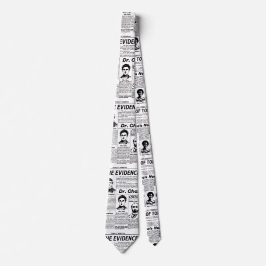 トロントの人々のヴィンテージ新聞タイ ネクタイ (正面)