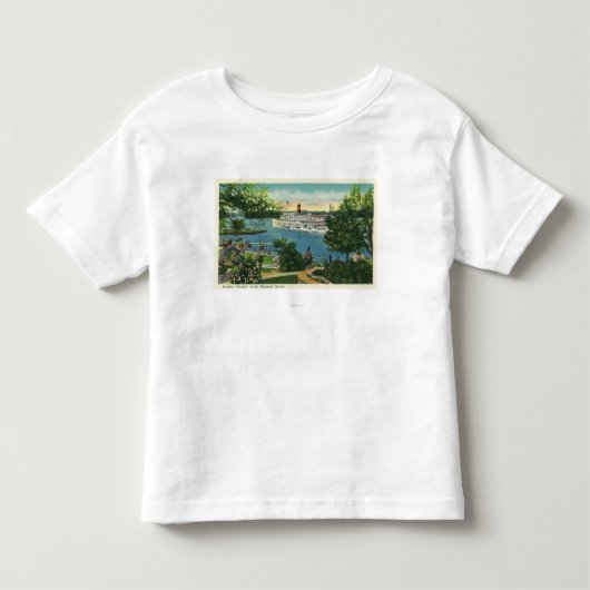 トロントの汽船の眺め トドラーTシャツ (正面)