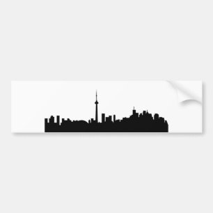 トロントの都市景観のカナダ都市記号の黒のsilhoue バンパーステッカー