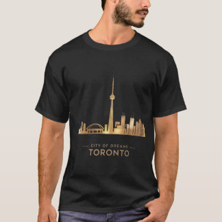 トロントの魅力あふれるゴールドハイライトTシャツ Tシャツ