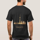 トロントの魅力あふれるゴールドハイライトTシャツ Tシャツ (裏面)