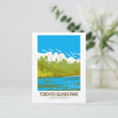 トロントアイランズパークトラベルアートヴィンテージ ポストカード (スタンド正面)
