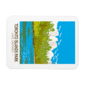 トロントアイランズパークトラベルアートヴィンテージ マグネット (横)