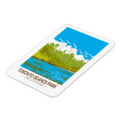 トロントアイランズパークトラベルアートヴィンテージ マグネット (左側)