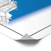 トロントオンタリオカナダトラベルシティマップ ポスター (角)