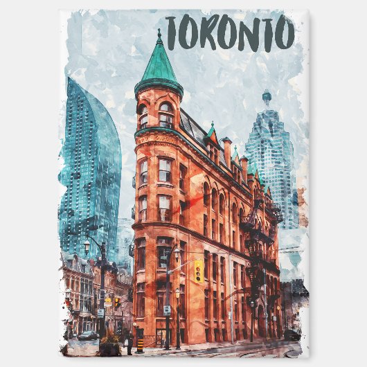 トロントオンタリオカナダ旅行水の色 マグネット (正面)