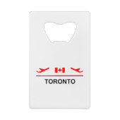 トロントカナダエアポート飛行機ライトカラー クレジットカード栓抜き (裏面)