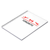 トロントカナダエアポート飛行機ライトカラー ノートブック (左側)