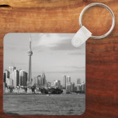 トロントカナダオンタリオ白黒ヴィンテージキーチャ キーホルダー (裏面)