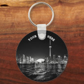 トロントカナダオンタリオ白黒ヴィンテージ キーホルダー (正面)