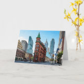 トロントカナダグッドダーハム建物ウォーターカラー カード (黄色い花)