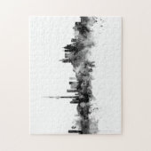 トロントカナダスカイライン白黒 ジグソーパズル (縦)