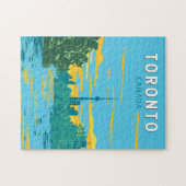 トロントカナダトラベルアートヴィンテージ ジグソーパズル (横)