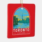 トロントカナダトラベルアートヴィンテージ セラミックオーナメント (右)
