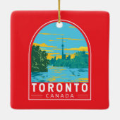 トロントカナダトラベルアートヴィンテージ セラミックオーナメント (裏面)