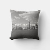 トロントカナダブラックアンドホワイトカスタムヴィンテージ クッション (正面)