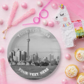 トロントカナダブラックアンドホワイトカスタムヴィンテージ ペーパープレート (パーティー)