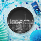 トロントカナダブラックアンドホワイトカスタムヴィンテージ ペーパープレート (パーティー)