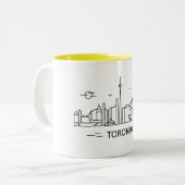 トロントカナダラインアートトロントマグ ツートーンマグカップ (正面左)