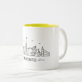 トロントカナダラインアートトロントマグ ツートーンマグカップ (正面右)