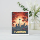 トロントカナダヴィンテージアートトラベルイラストレーション ポストカード (スタンド正面)