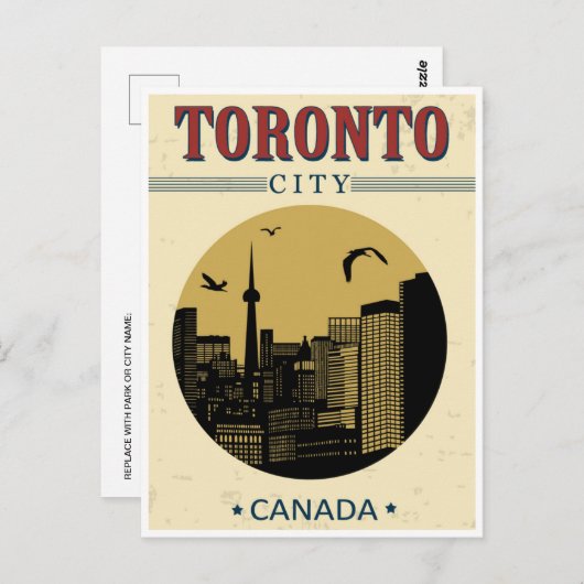 トロントカナダヴィンテージトラベルオンタリオアート ポストカード (正面/裏面)