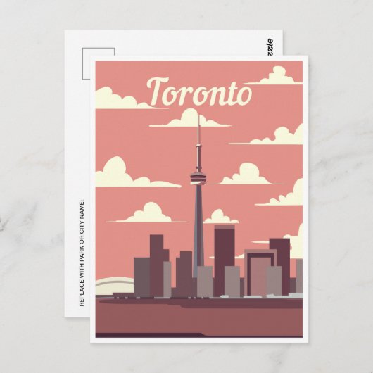 トロントカナダヴィンテージトラベルスカイラインオンタリオ ポストカード (正面/裏面)