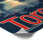 トロントカナダヴィンテージレトロ旅行イラストレーション ポスター (角)