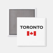 トロントカナダ国旗のライトカラー マグネット (正面/裏面)