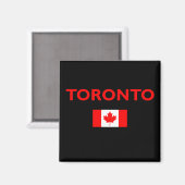 トロントカナダ国旗の濃い色 マグネット (正面/裏面)