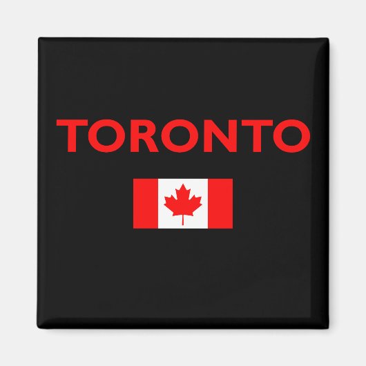トロントカナダ国旗の濃い色 マグネット (正面)