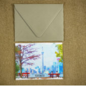 トロントクールオンタリオパノラマシティスケープ水彩 ポストカード