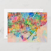 トロントシティ通りの地図 ポストカード (正面/裏面)