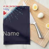 トロントスカイラインオンタリオレトロカナダヴィンテージ キッチンタオル (四つ折り)