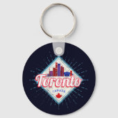 トロントスカイラインオンタリオレトロカナダヴィンテージ キーホルダー (正面)
