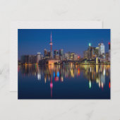 トロントスカイラインレイクオンタリオアットナイト ポストカード (正面/裏面)