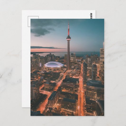トロントダウンタウンシティスケープ，トロントダウンタウンアート ポストカード (正面/裏面)