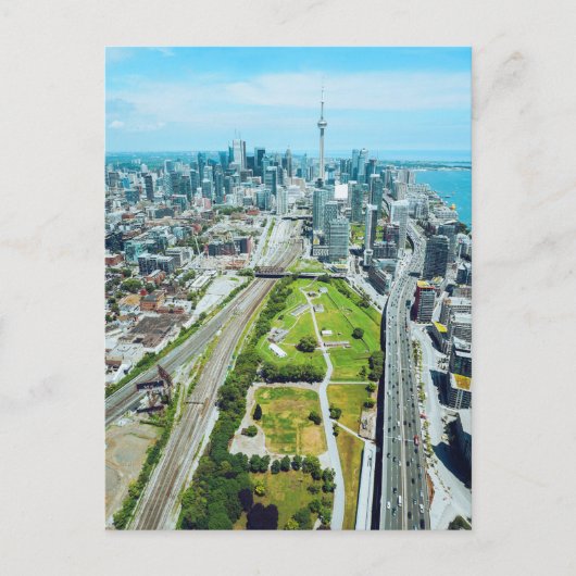 トロントダウンタウンバードズアイビュー ポストカード (正面)