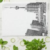 トロントハーバーフロントセンターティータオルデザイン キッチンタオル (折り畳み)