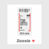 トロントフライトチケット搭乗パストラベルカナダ シール (シート)